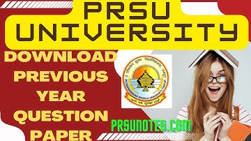 PRSU University Chhattisgarh Previous Year Question Paper Free Download I PRSUNOTES.COM