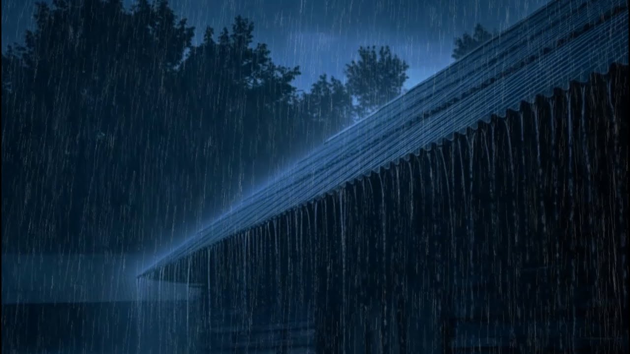 Heavy Night Rain 🌧️ Deep Sleep Rain Sound for Peaceful Sleeping All ...