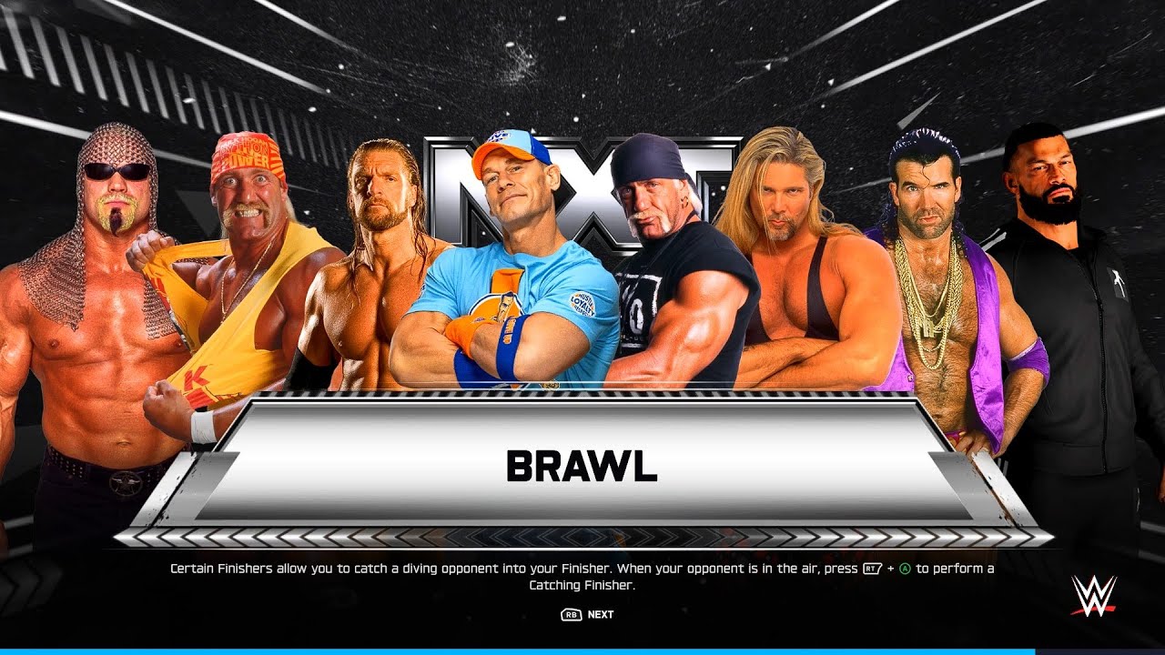 WWE 2K25 - 8-MAN BACKSTAGE BRAWL || KNOCKOUT MATCH || PS5 PRO 4K60 ||