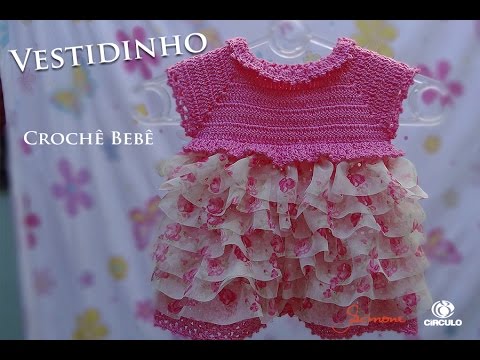 Como Fazer Vestido de Crochê Para Bebê - Material e Vídeo