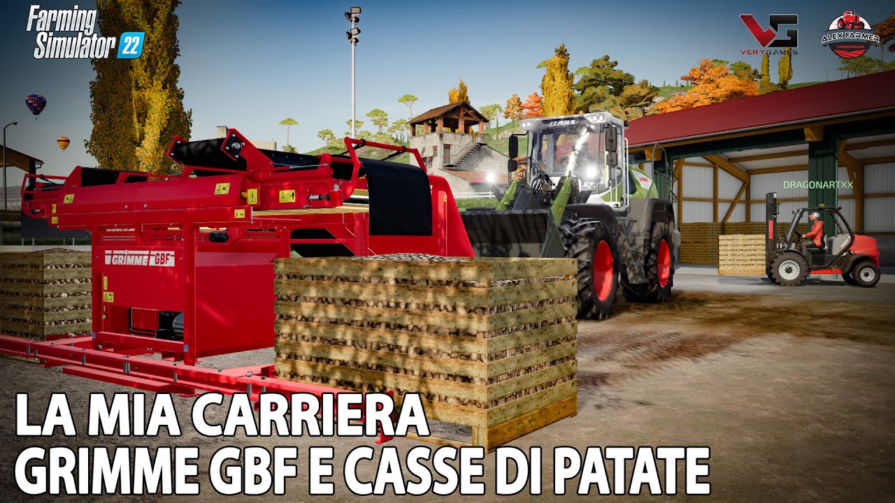 FARMING SIMULATOR 22 GRIMME GBF E CASSE DI PATATE ALEXFARMER YouTube