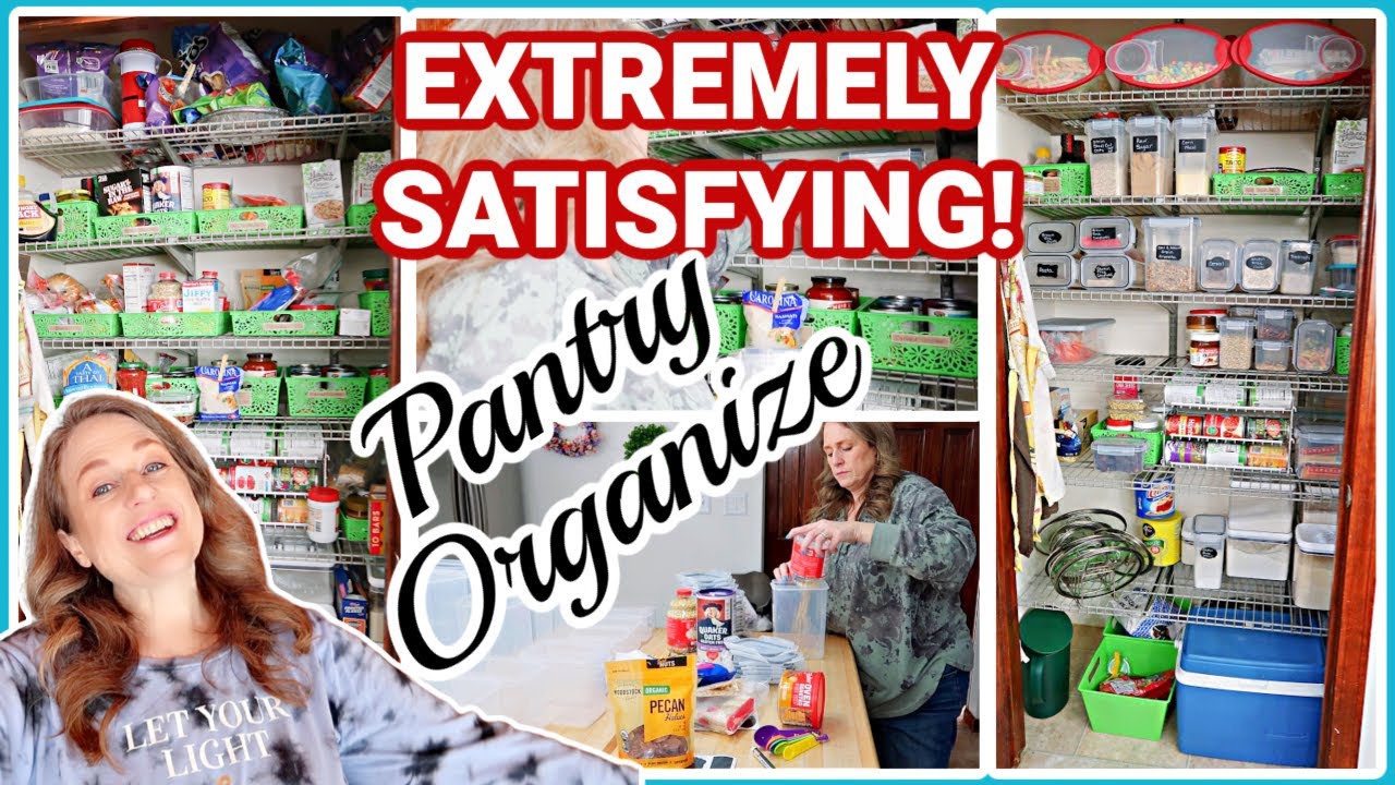 SATISFYING, EXTREME PANTRY ORGANIZE & DECLUTTER || SMALL KITCHEN PANTRY