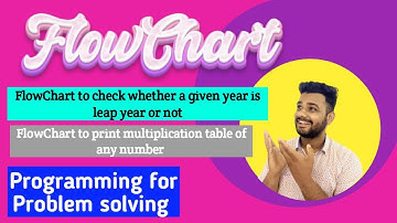 FLOWCHART in programming for problem solving |Lec-7| check leap year and print multiplication table