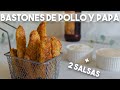 BASTONES DE POLLO Y PAPA + 2 salsas