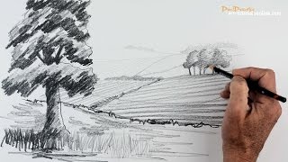 Start Drawing: PART 5 - Create distance in a Landscape screenshot 4