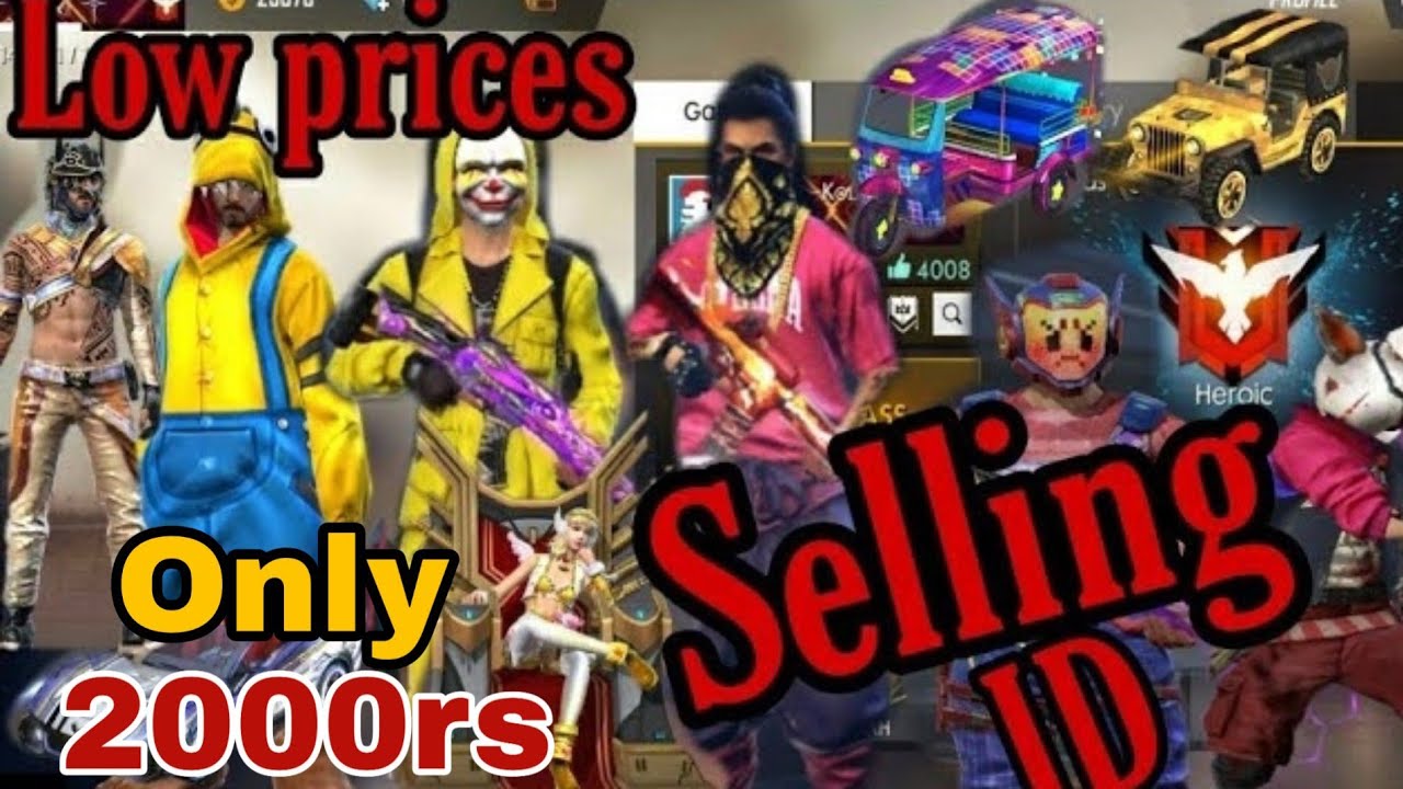 Free fire I'd sell 🤑 best account !! pro player ID sell !! old player ...