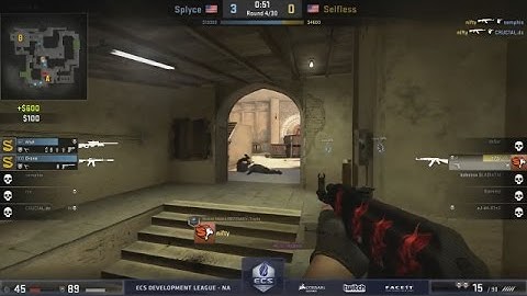 CS:GO - NIFTY 1V4 CLUTCH VS SPLYCE & SEMPHIS TRASHTALK @ECS DEVELOPMENT LEAGUE