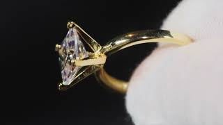 Womens gold engagement ring, gold diamond engagement ring, gold diamond ring