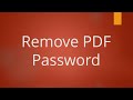 PDF Password Remover (Unlock PDF)