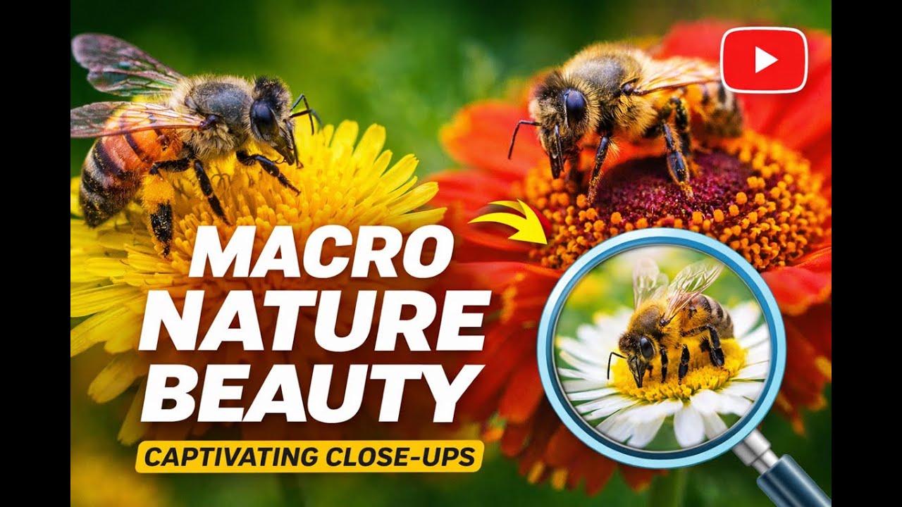 🌼 Nature’s Tiny Wonders | Macro Beauty in Motion 🐝