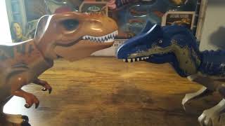 Pivot Rexy (Jurassic World) vs Allosaurus (Dominion) Animation #pivotanimator #dinosaur