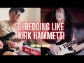 Shredding like kirk hammett wah wah pedal  improvised guitar solo metallica style