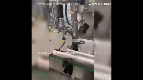 Essential oil small bottle cap loading screw capping labeling machine testing video