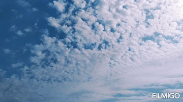 Altocumulus clouds - amazing beautiful clouds