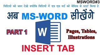 MS Word 2010 Insert Tab | MS WORD 2010 tutorial for beginners PART 3 | MS Word 2010 | By Gyan Alert