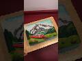 Swiss Alps Painted Cake🏔️🚂 #cake #shorts