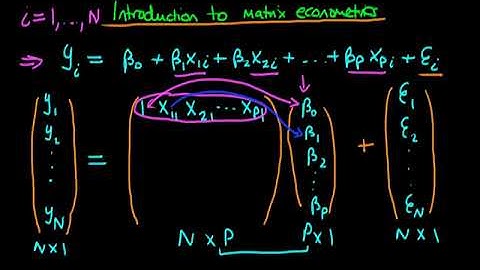 A Graduate Course in Econometrics Lecture 01 | Matrix Formulation of Econometrics