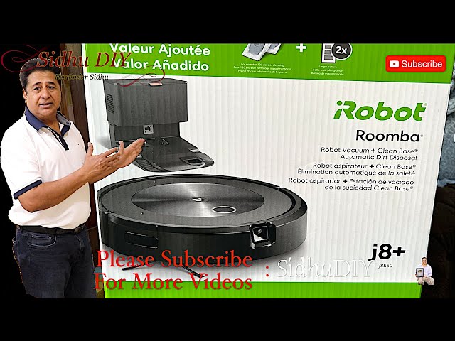 iRobot Roomba j8+ (8550) Wi-Fi Connected Self-Emptying Robot Vacuum