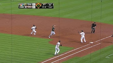 OAK@HOU: Crisp scores on a double play in the third