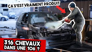 La 106 Turbo prend feu sur le banc (c'est même pas putaclic)