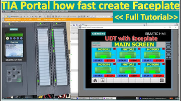 TIA Portal V17 create UDT and faceplate to control the motors (Full Tutorial)