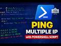 Ping Multiple IP Addresses Using PowerShell Script | Step-by-Step Tutorial