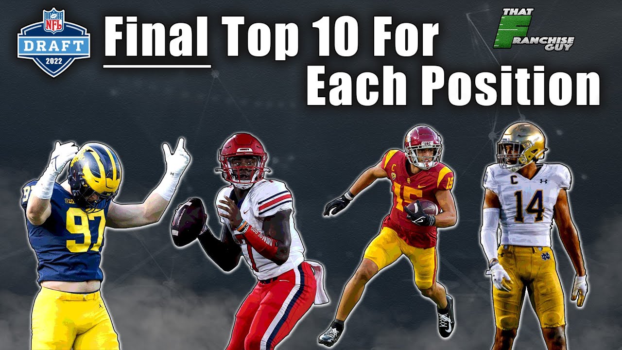 My Final Top 10 Positional Rankings For The 2022 NFL Draft