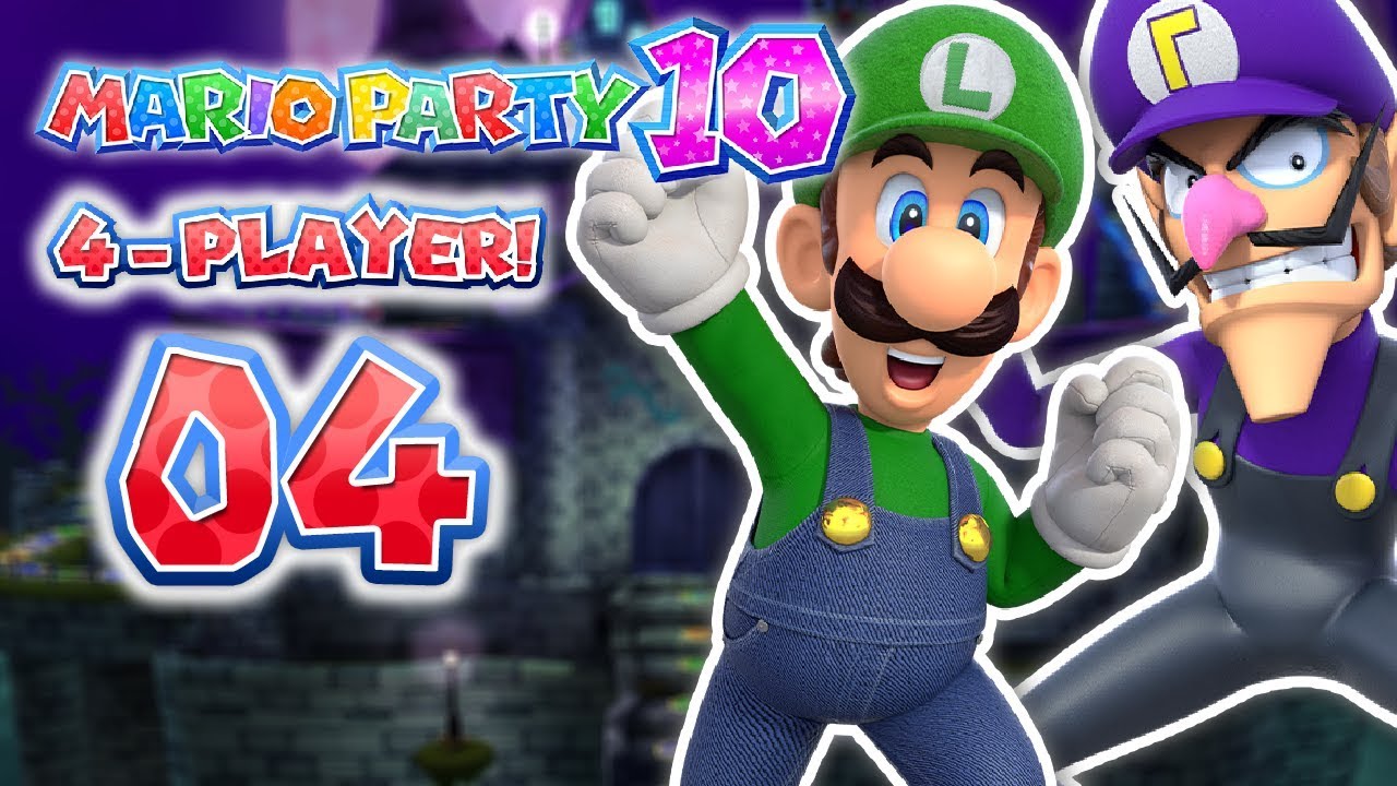 Mario Party 10: Part 4 - Haunted Trail! (4 Player)