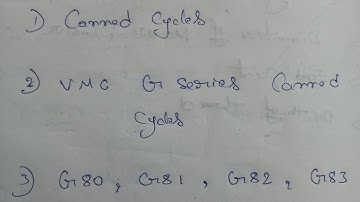 VMC Canned cycle  G81,G82,G83,G80