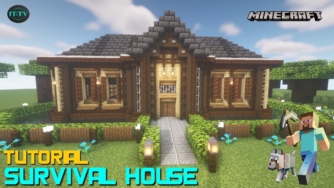 Minecraft: CASA MODERNA para survival fácil tutorial 1.19 2022 #13✓