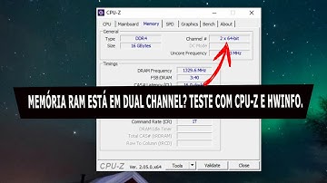Como Descobrir se a Memória RAM está em Dual Channel? Com CPU-Z e HWiNFO.