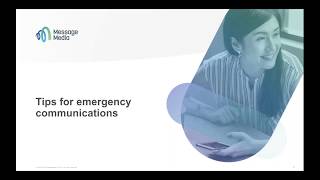 Tips to prepare and send emergency communications