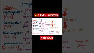Fun se Fungi😎#neet2026 #biologytricks #fungi #neetbiology #studyshorts#youtubeshorts #viralshorts