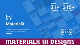 MaterialX – Android Material Design UI Components || Android studio UX design template download screenshot 4