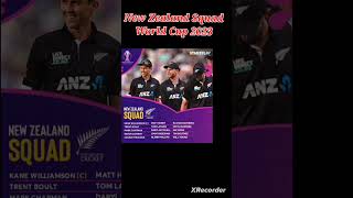 Newzealand squad world cup 2023 in india #viral #cricket