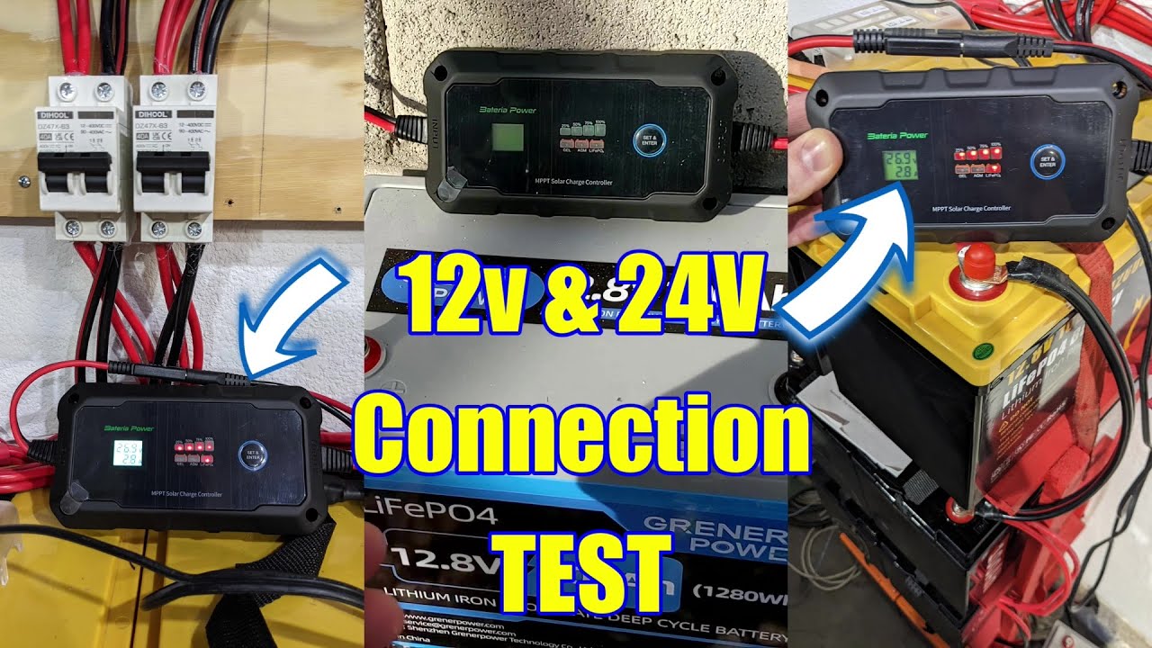Full Connection TEST 20A 12V/24V MPPT Wireless Solar Charge Controller ...