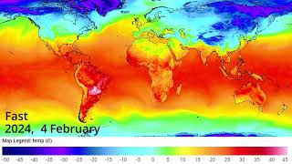 Feb. 2024 World Temperature Time Lapse