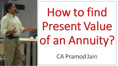 How to find Present Value of an Annuity? I CA Pramod Jain