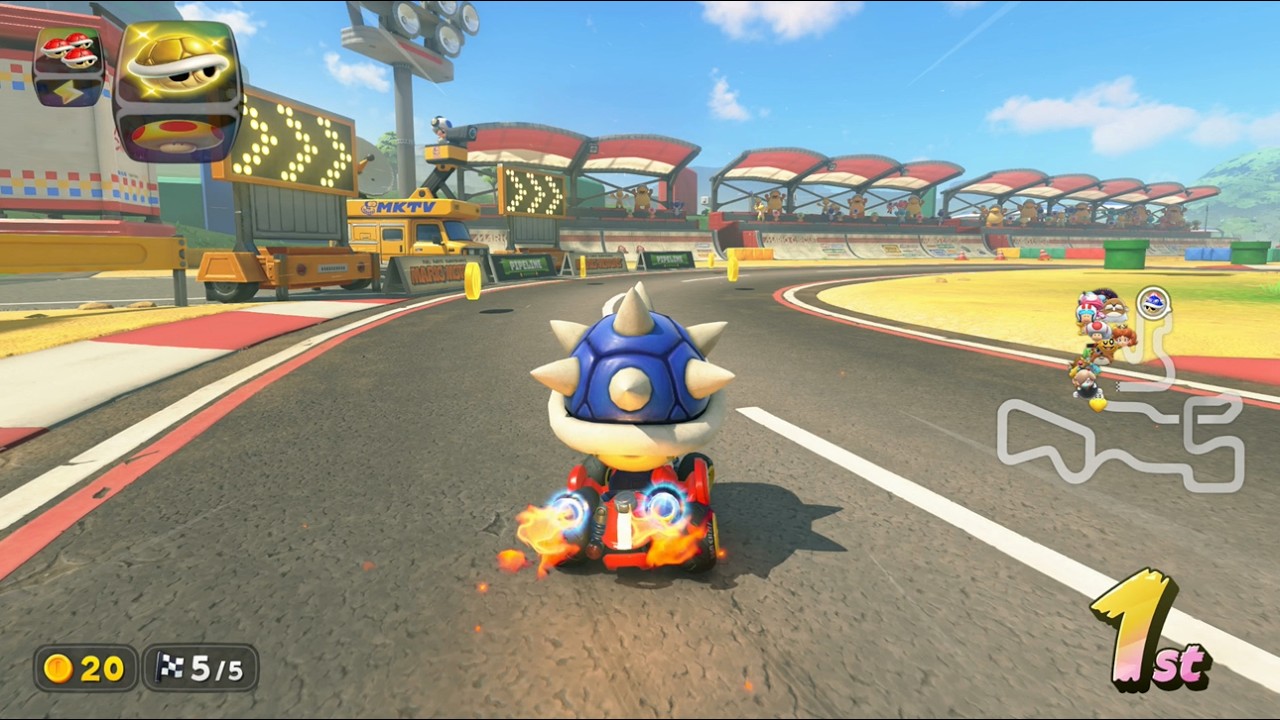 Mario Blue Shell Racing Mario Kart World Blue Shell Compilation On Mario (Standard Kart) - YouTube