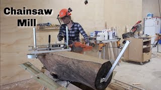 Crazy Simple Chainsaw Mill : How To Slab Logs
