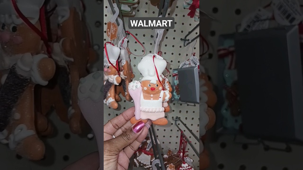 WALMART - GINGERBREAD CHRISTMAS TREE ORNAMENTS #shopwithme #walmart  #christmasdecor #shorts
