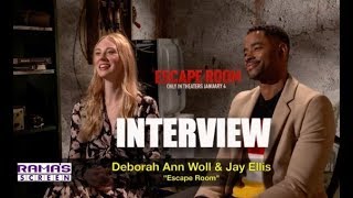 My Interview with 'ESCAPE ROOM' Movie Stars, Deborah Ann Woll and Jay Ellis