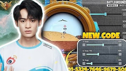 WBG SUK PUBG SENSITIVITY CODE/ WBG SUK PUBG CONTROL CODE WBG SUK SETTINGS CONTROL ZONE