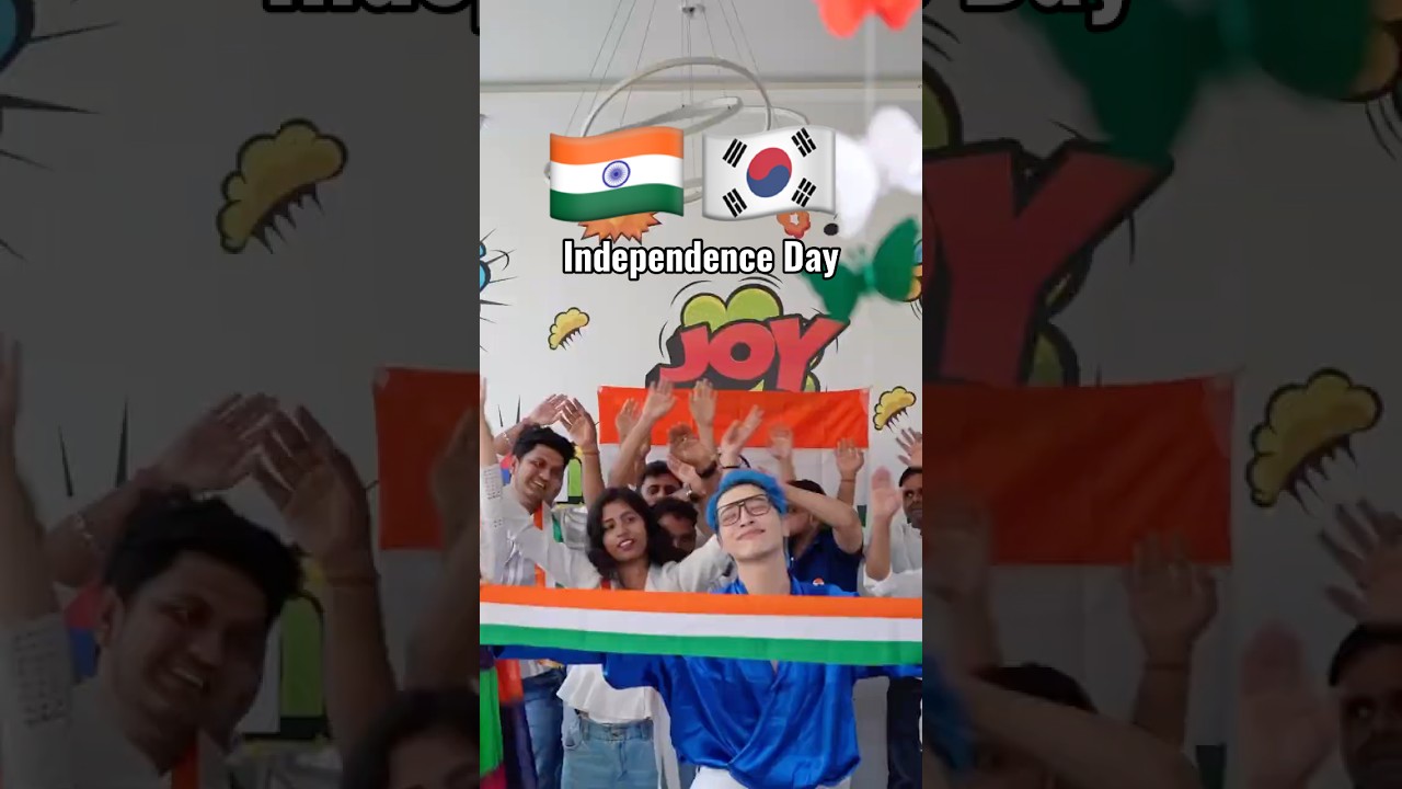 Celebrating 15th August!🇮🇳🇰🇷share the same special day! Jai Hind!⁠ #aoora
