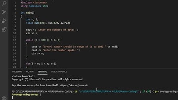 calculate average of numbers using arrays in c++ program #shorts #cplusplusprogram #aapnucoding