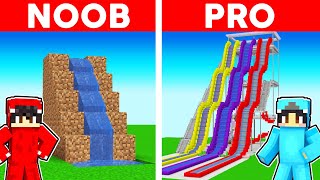 Minecraft NOOB Vs PRO GIANT WATER PARK BUILD CHALLENGE! screenshot 5