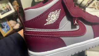 Air Jordan 1 Mid For Kids Cherrywood Red
