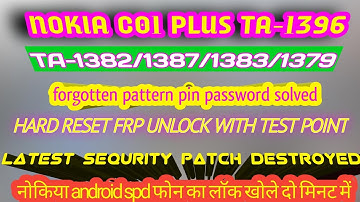 Nokia C01 Plus Ta-1396 /1382/1387/1383/1379 Hard Reset ! Frp Lock ! With Unlock Tool Test Point