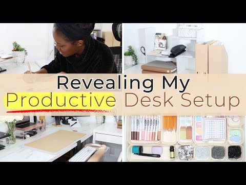 ✨ AESTHETIC PRODUCTIVITY Desk Setup + Stationery Organization - My Planning Tools Organization