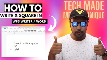 How to write x square in wps office writer | wps office tutorial